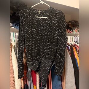 AFRM Black and White Polka Dot Bodysuit